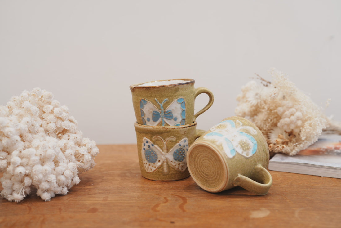 Tomoko Kubo コンガリ舍 Yellow Butterfly Mug TK04