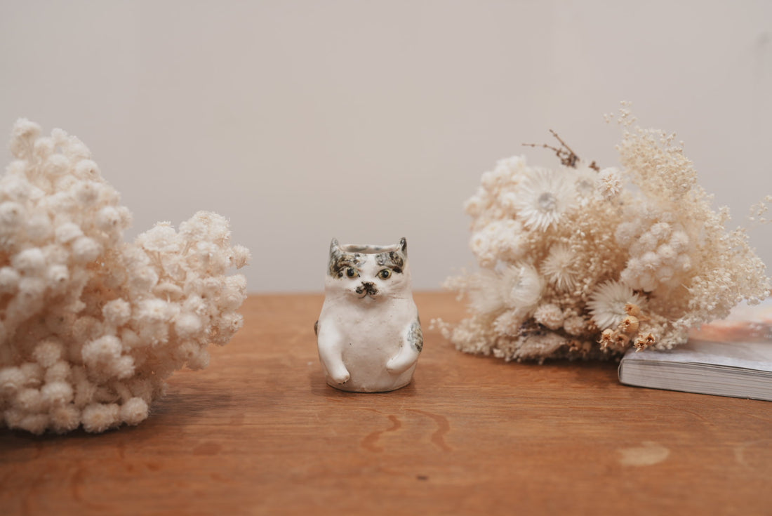 Shoko Matsuura 松浦唱子 Small Cat Flower Vase SM03 #2