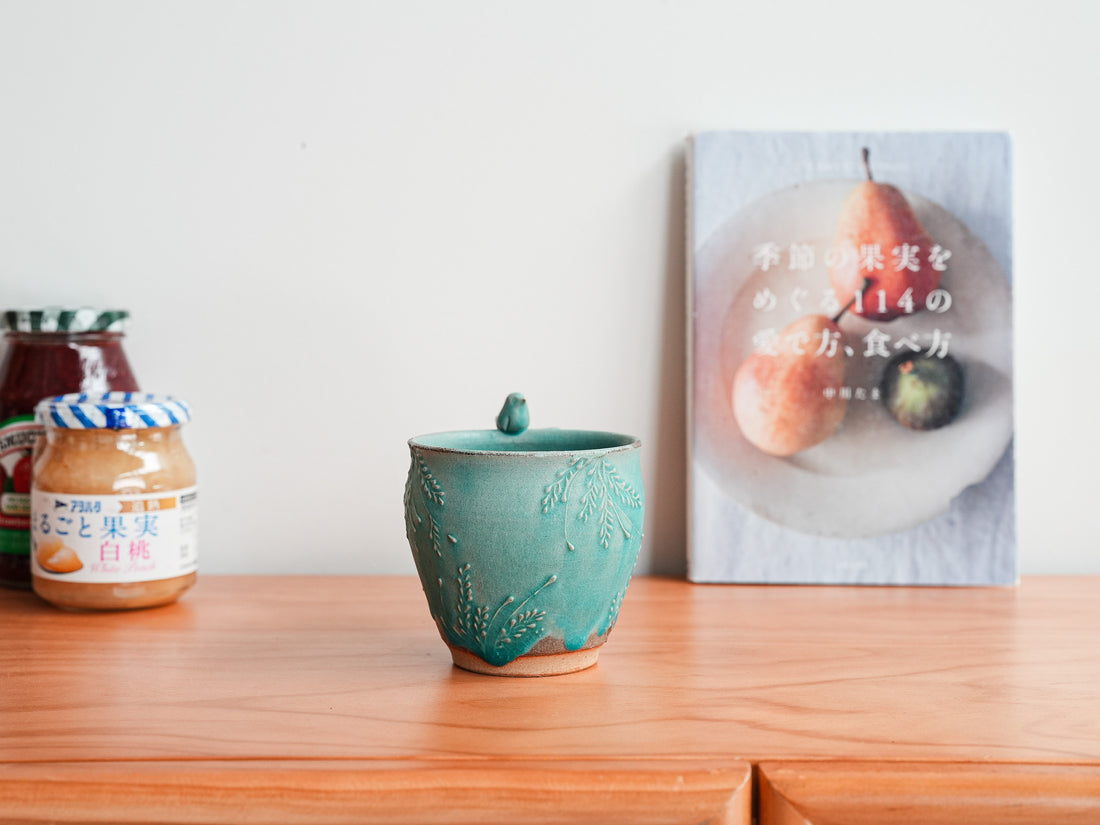 Satomi Motohashi 本橋里美 Bird Mug - Blue SM10
