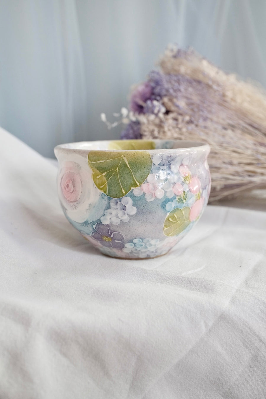 Seto Ware Flower Small Bowl