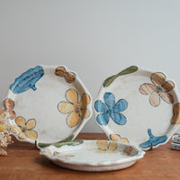 Hapun Pottery 拝志睦子 Flower Plate HP02