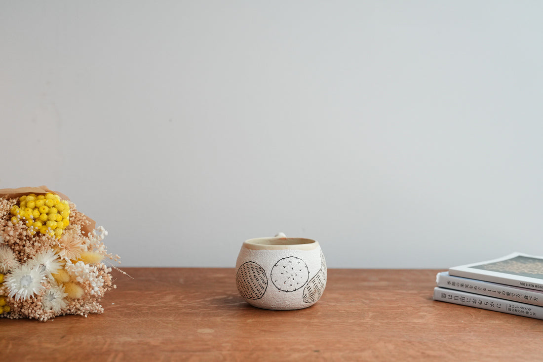 Hapun Pottery 拝志睦子 Peanuts Mug HP04