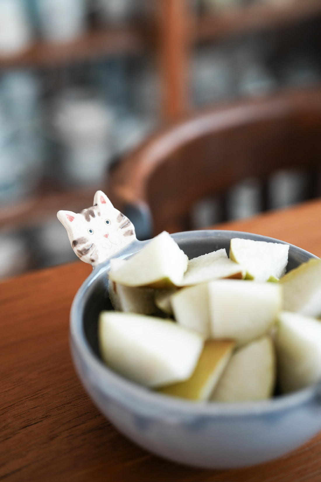 Fumiko Kondo 近藤布美子 - Purple Cat Bowl with Handle FK12