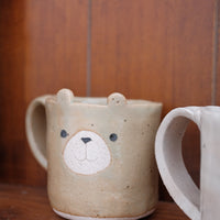 Seto Ware Handmade Clay Mug - Panda & Bear