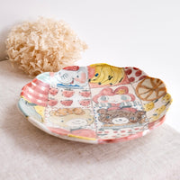 Asako Yamaguchi 山口麻子 Animal Floral Edge Plate AI19