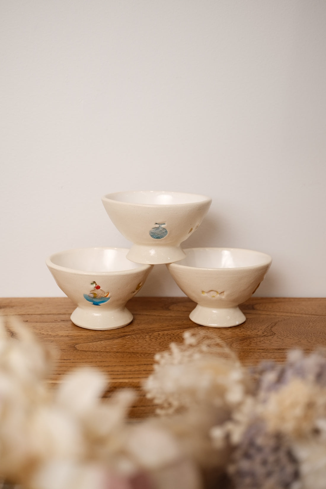 Fukuda Yuko 福田友子 Small Pedestal Bowl FU13