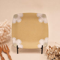 Kei Mitsumochi ミツ持啓 17cm Rectangle Plate - Yellow Flower KM26