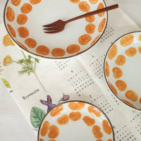 HASAMI Hand-painted Orange Heart Round Plate Collection