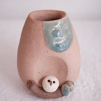 Shigaraki Ware Miniature Owl Vase