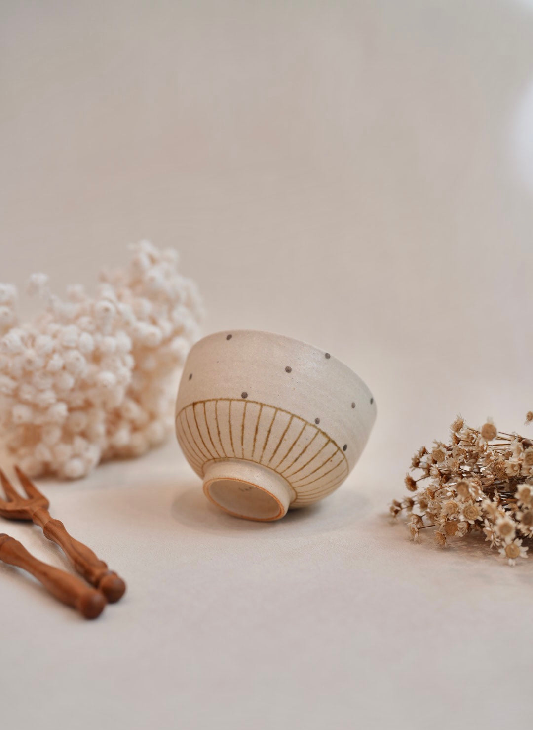 Chiho Yoshida 穗屋工房- Rice Bowl - Line & Dots CY07