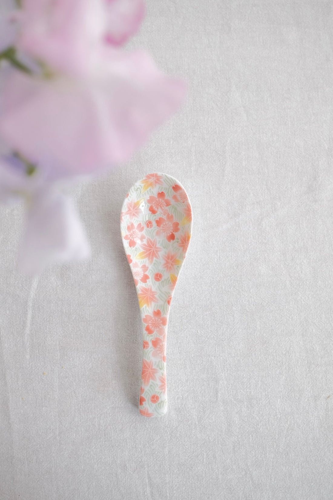 Japanese Ceramic Soup Spoon