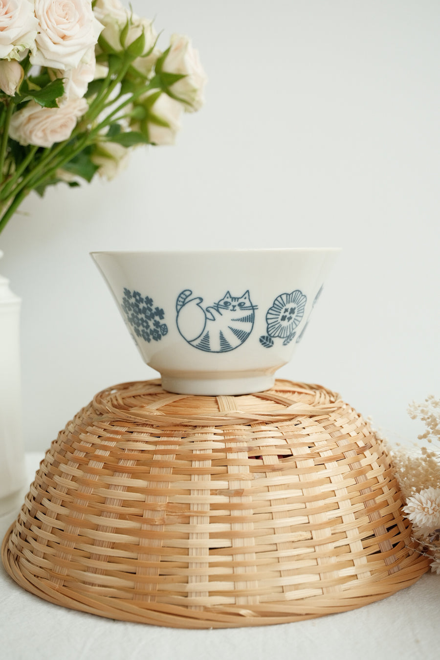 Hasami Ware Rice Bowl Cat Collection