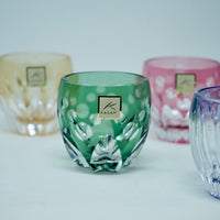 Kagami Crystal - Sake Glass, Edo Kiriko "Daffodil" By Satoshi Nabetani