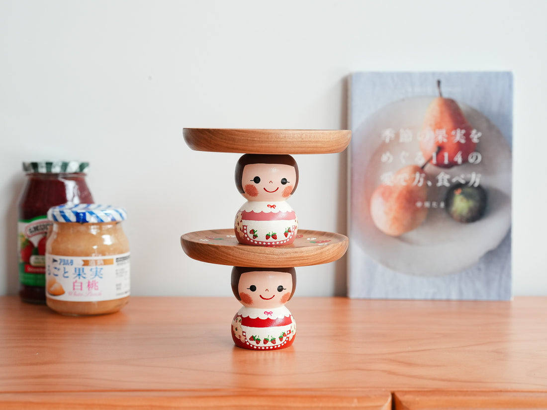 Kiezakka 木繪雜貨 Pedestal Plate - Strawberry KZ03