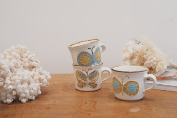 Tomoko Kubo コンガリ舍 White Butterfly Mug TK03