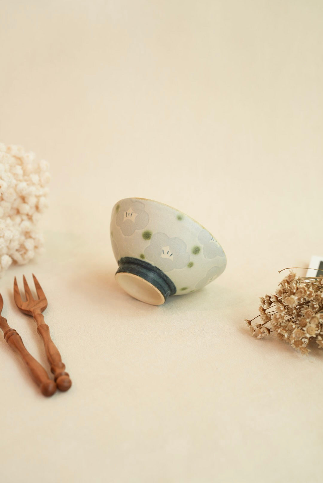 Makiko Sato 佐藤牧子- Blue Flower Rice Bowl MS08