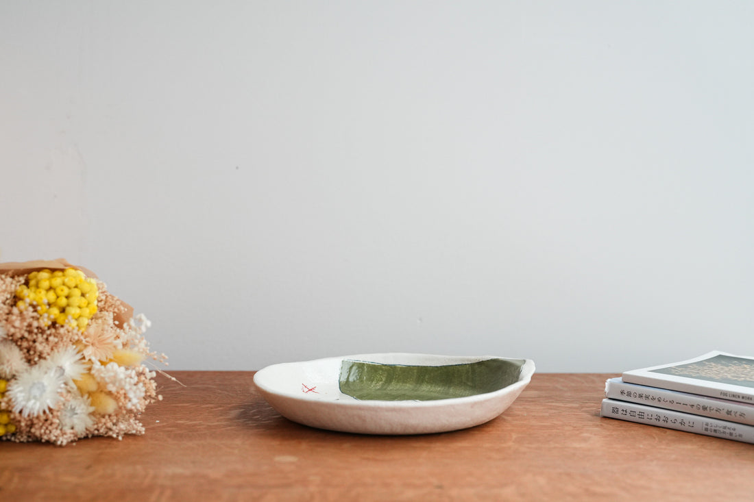 Hapun Pottery 拝志睦子 Large Deep Plate HP06