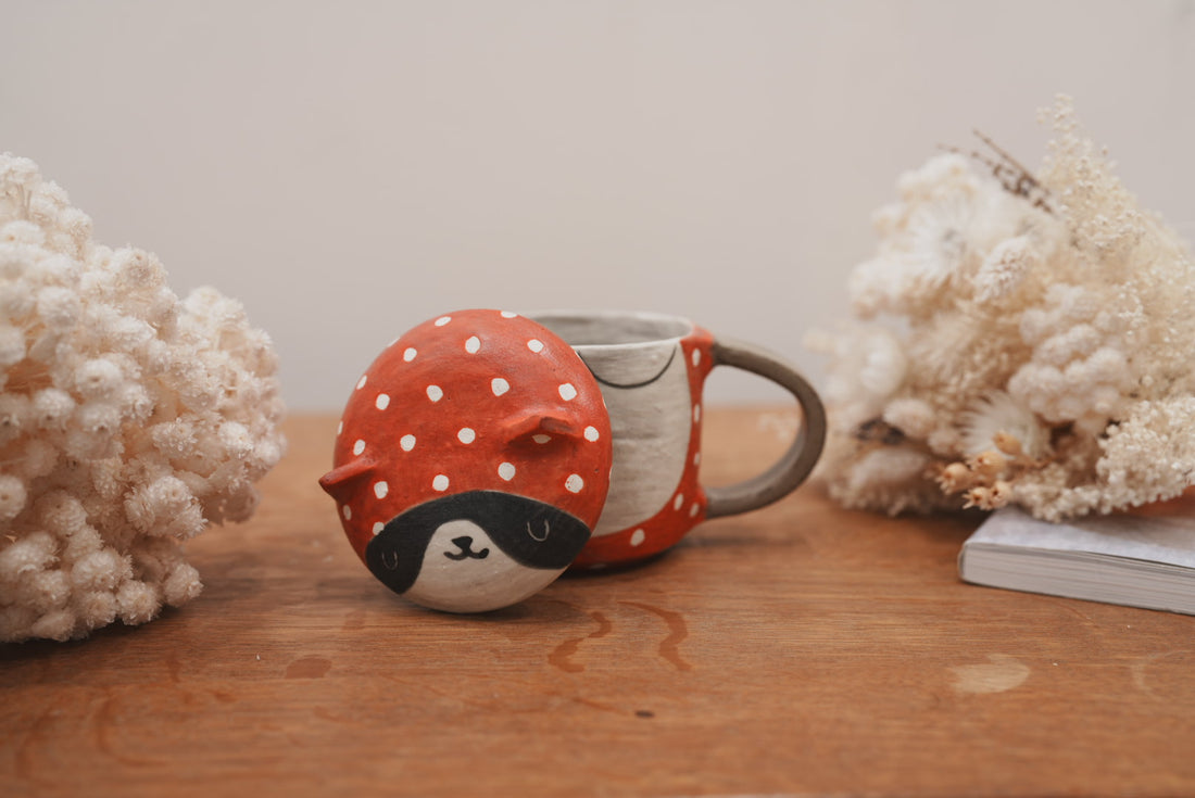 Fumiko Tsuchihashi 土橋文子 - Mug with Lid FT10 #6