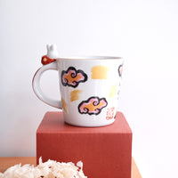 夕立窯 Japanese Style Red Mt. Fuji Mug