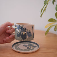 BAIYA Studio Blue Iris Mug w Saucer