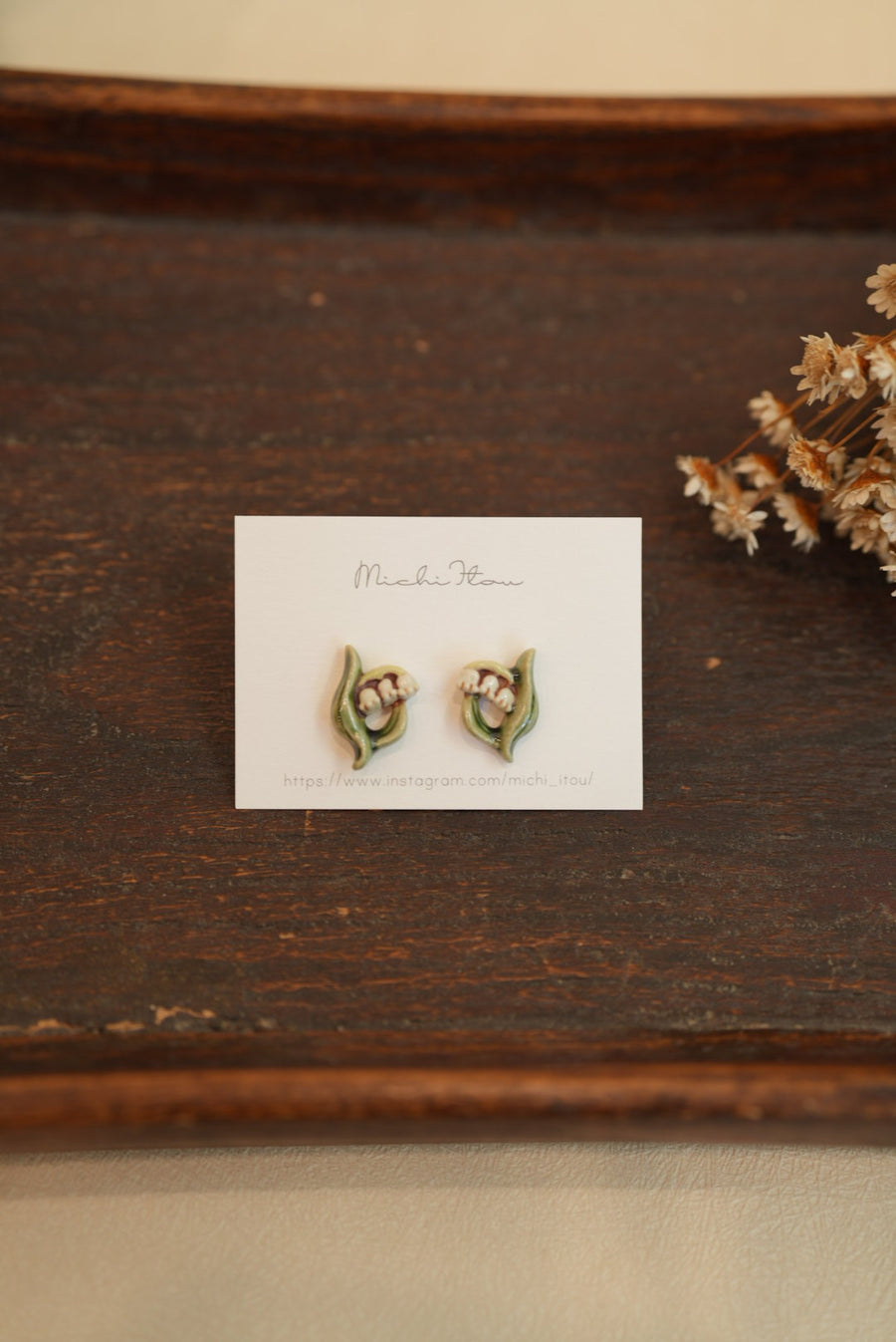 Michi Ito 伊藤三智 - Earrings - Lily of the Vally M28
