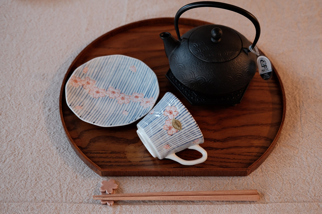 Wooden Half Moon Tray