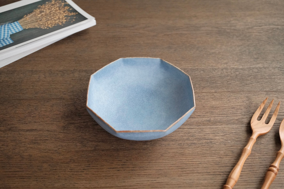 Norio Nakabayashi 中林範夫 Small Octagonal Plate - Blue NN09
