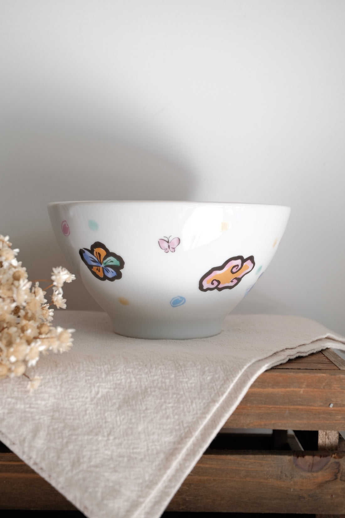 夕立窯 Fully Handmade Ramen Bowl - Sakura