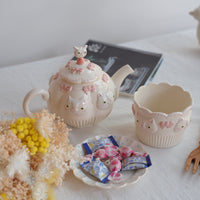 Sugar Poppo Dot Plate - White Cat SP28