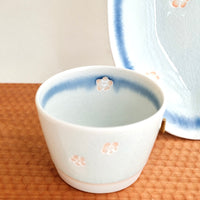 Mino Ware Sakura Free Cup and Plate