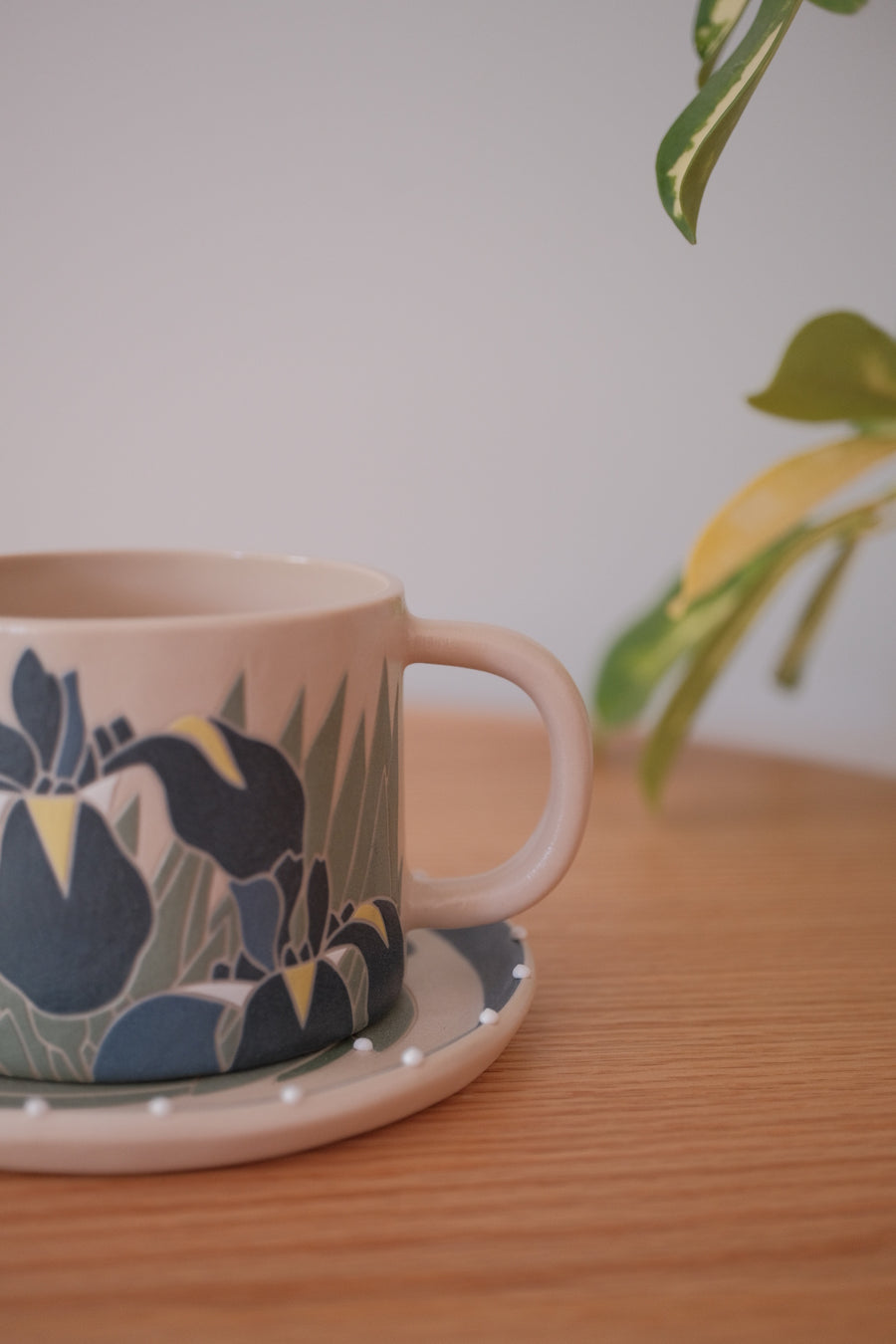 BAIYA Studio Blue Iris Mug w Saucer