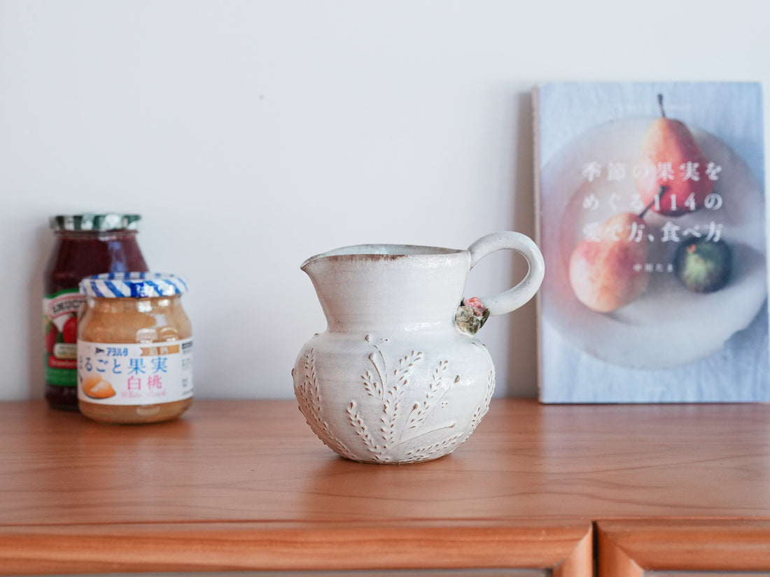 Satomi Motohashi 本橋里美 Bird and Flower Jug - Medium SM20