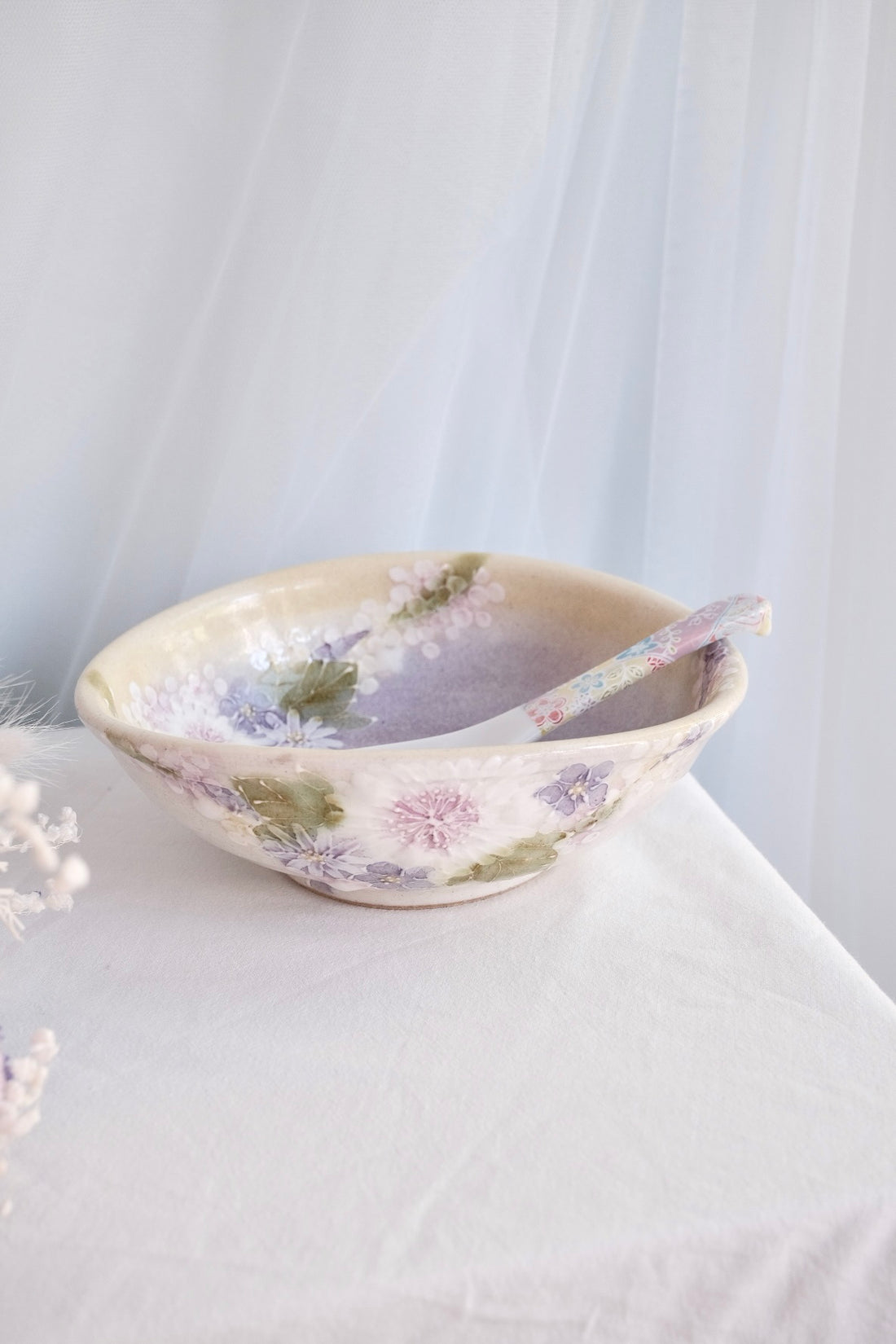 Seto Ware Flower Deep Plate
