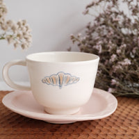 Katsura Saeka Coffee Mug and Saucer - Croissant KA31