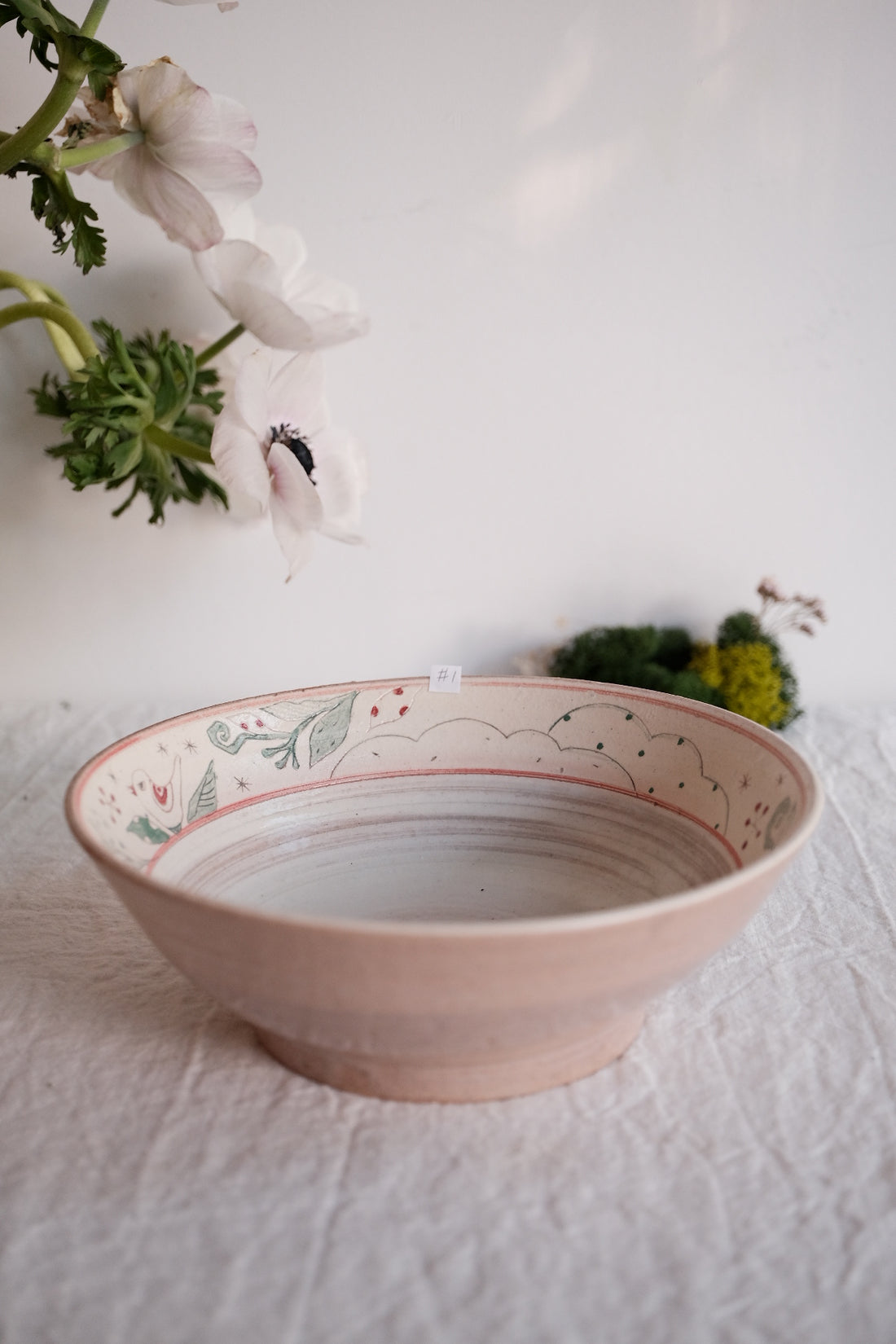 Tsubouchi Mayumi 坪内真弓 Hand Painted Round Deep Plate MT14 - #1