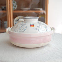 Donabe Banko Ware No.8 Smiling Cat Clay Pot