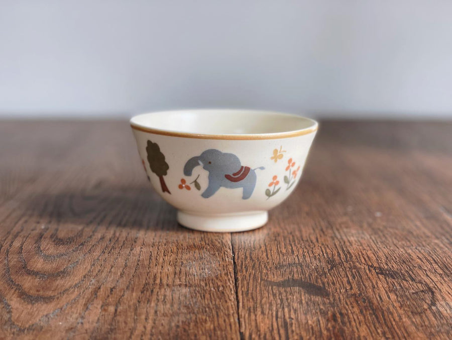 Buncho Pottery Rice Bowl - Elephant