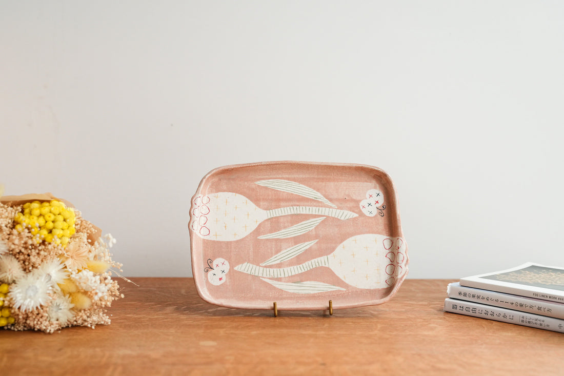 Hapun Pottery 拝志睦子 Rectangle Plate HP15