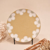 Kei Mitsumochi ミツ持啓 Round Plate - Yellow Flower KM04