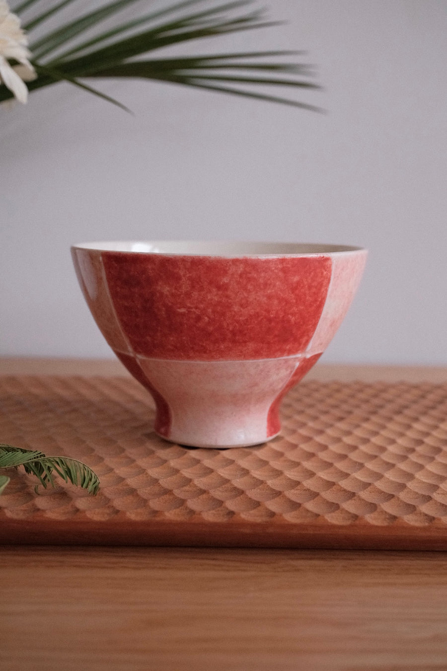 Hasami Ware Checked Rice Bowl