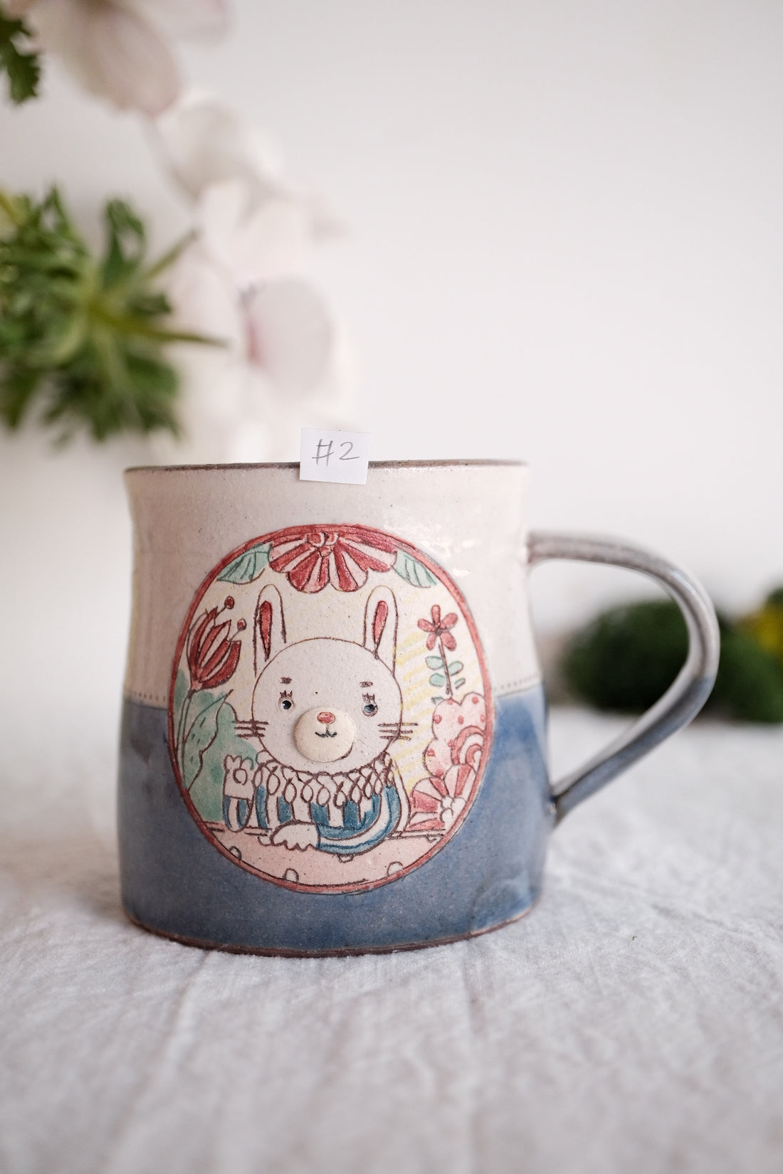 Tsubouchi Mayumi 坪内真弓 Hand Painted Mug MT09 - #2