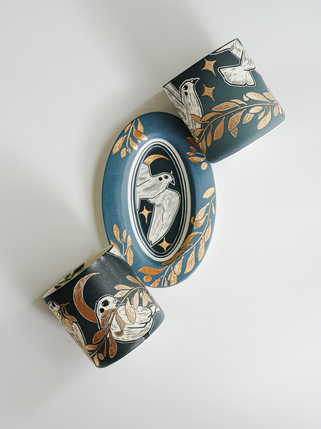 Shirogarasu Studio Pigeon Plate BY25