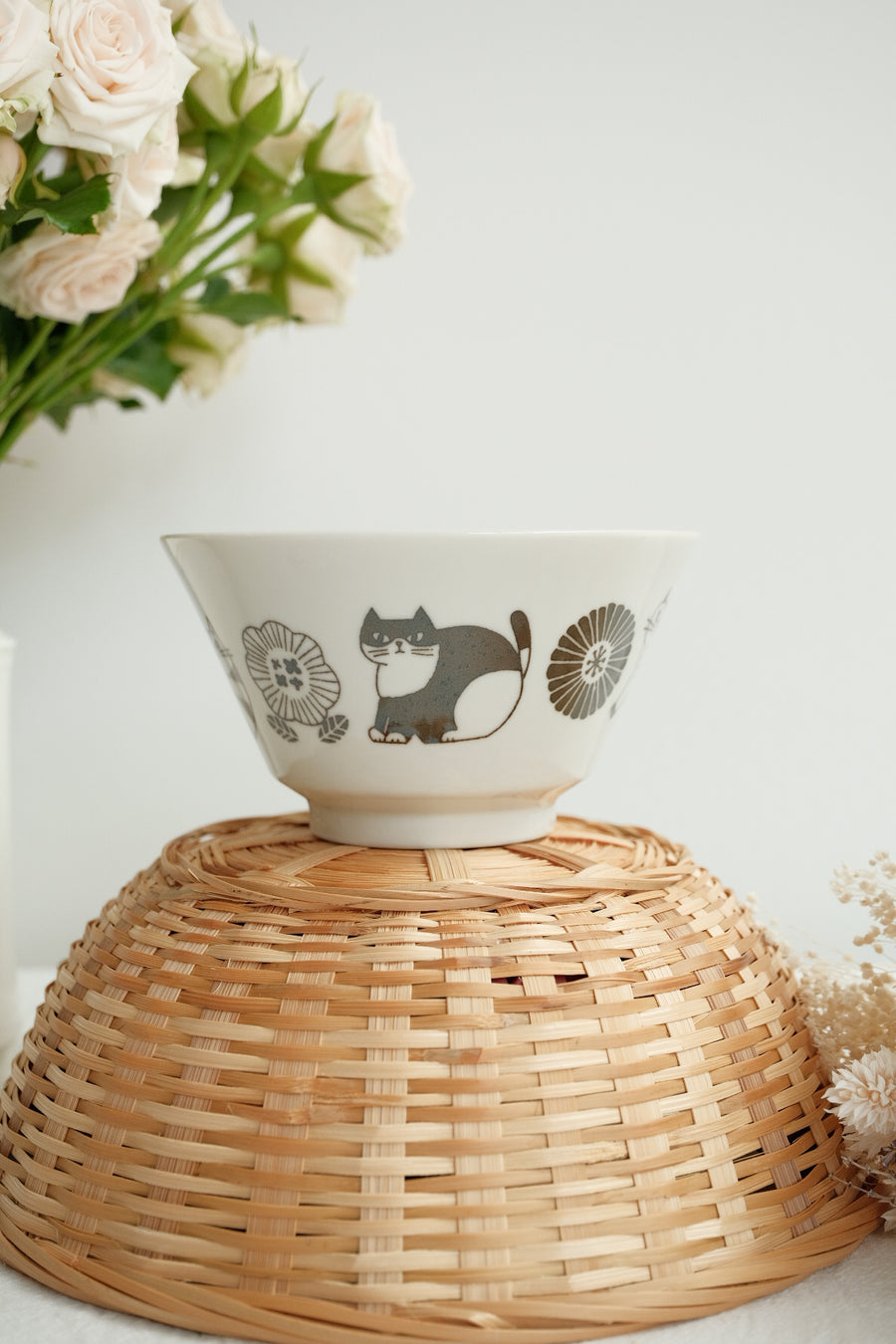 Hasami Ware Rice Bowl Cat Collection