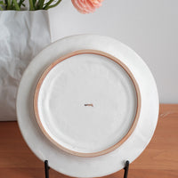 Kato Mikiko 加藤美纪子 Rimmed Cake Plate White Slip - MK35