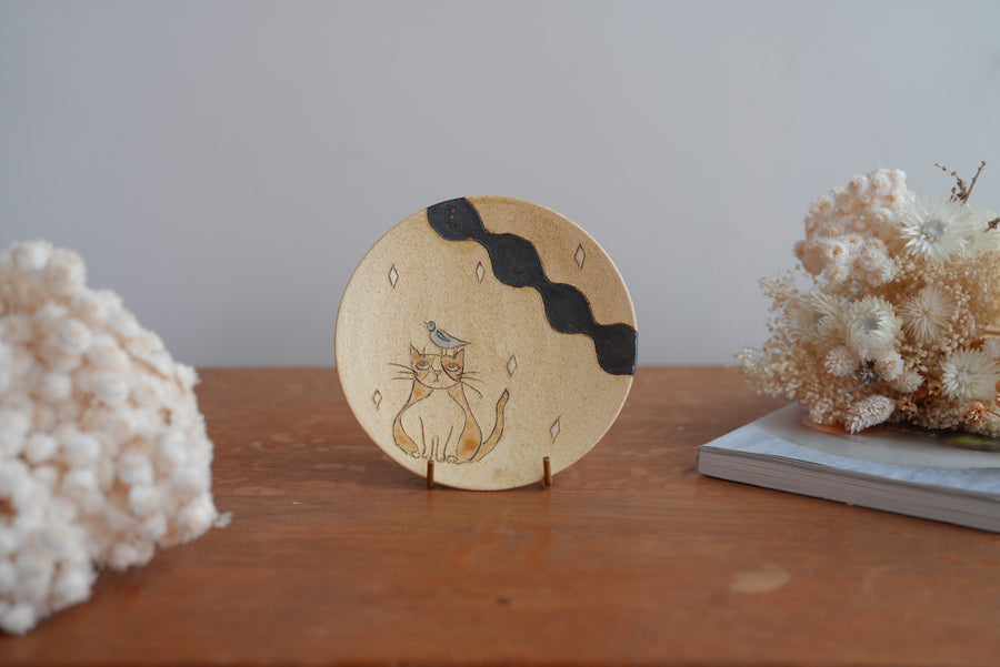 Shoko Hirano 平野照子 Cat Small Plate SR12 #5