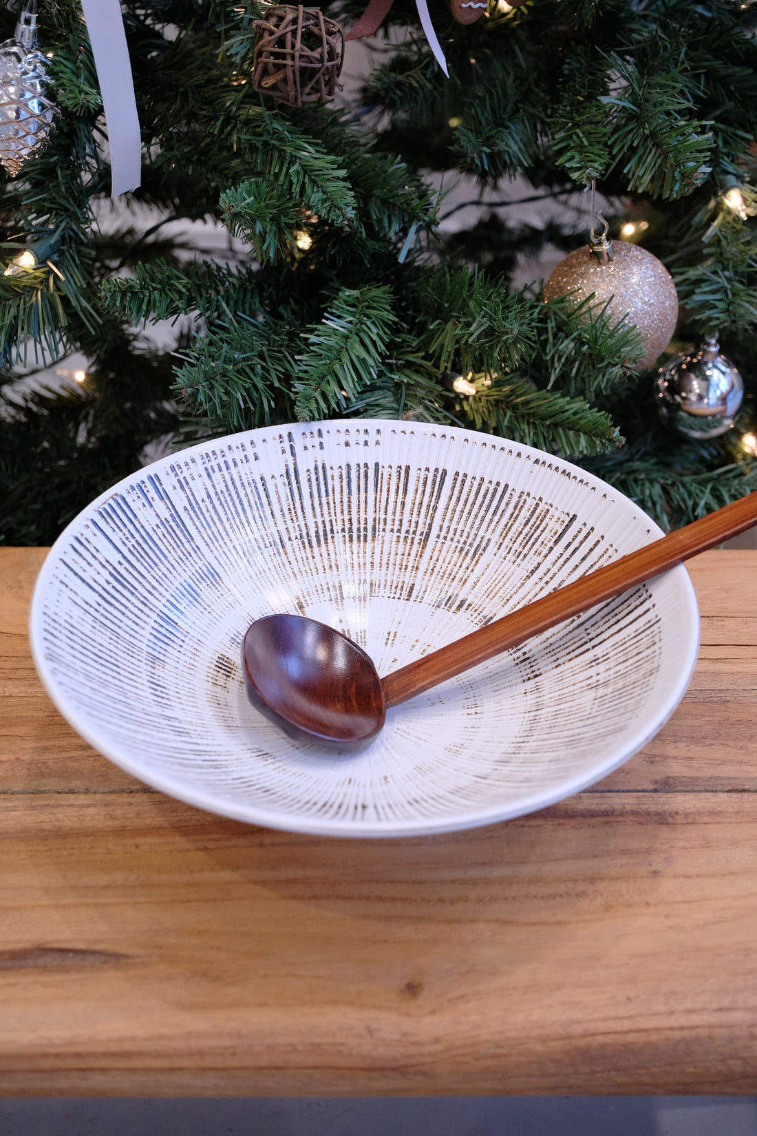 Minoware Ramen Bowl Don Bowl White Brush