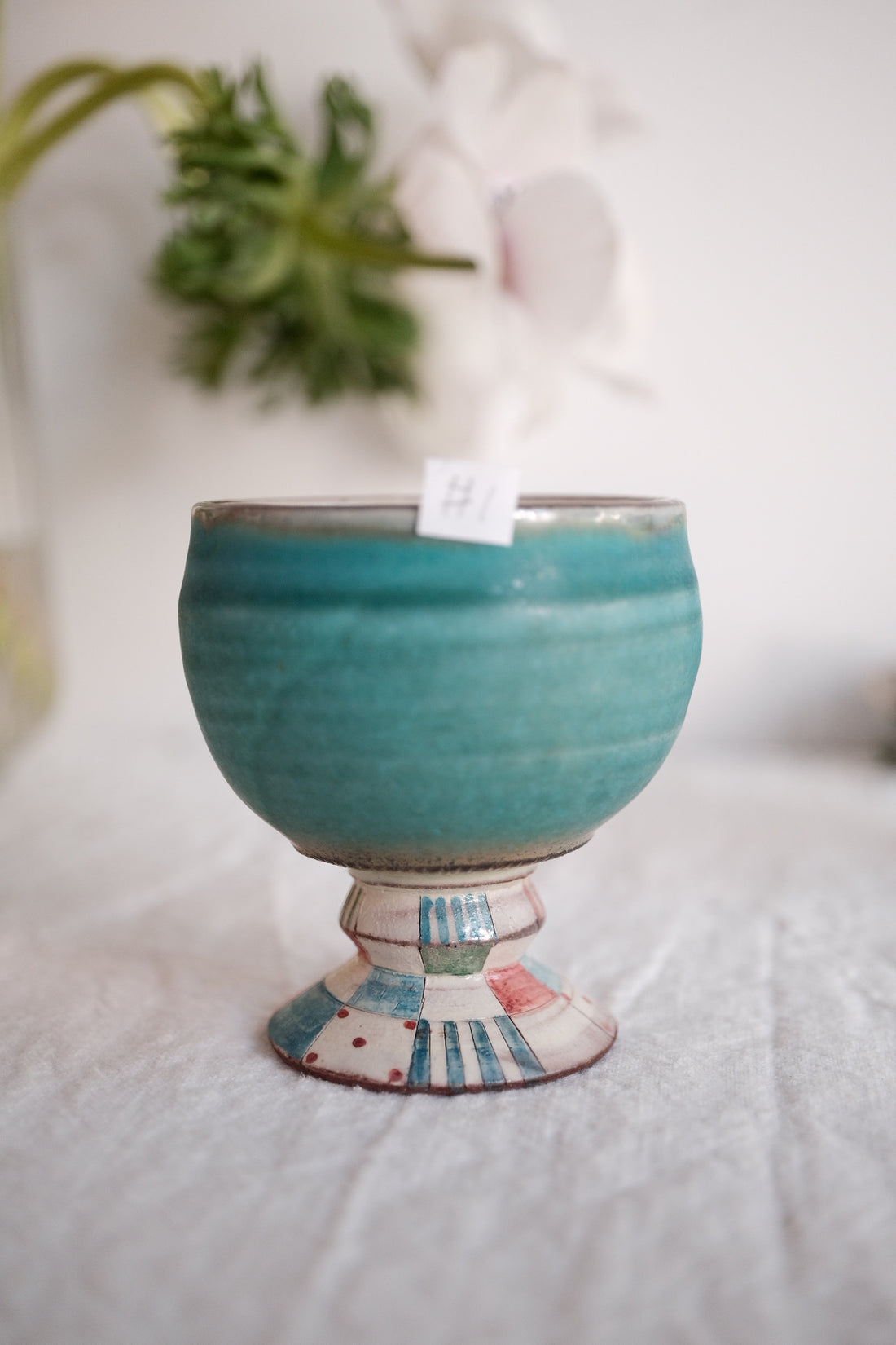 Tsubouchi Mayumi 坪内真弓 Hand Painted Goblet MT17 - #1