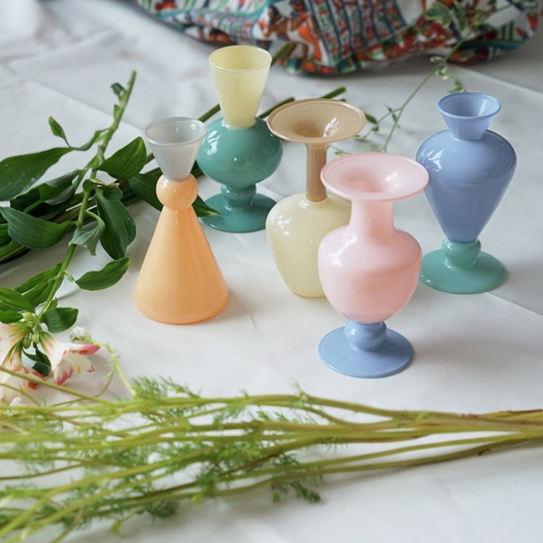 Amabro Ware Two Tone Glass Mini Vase