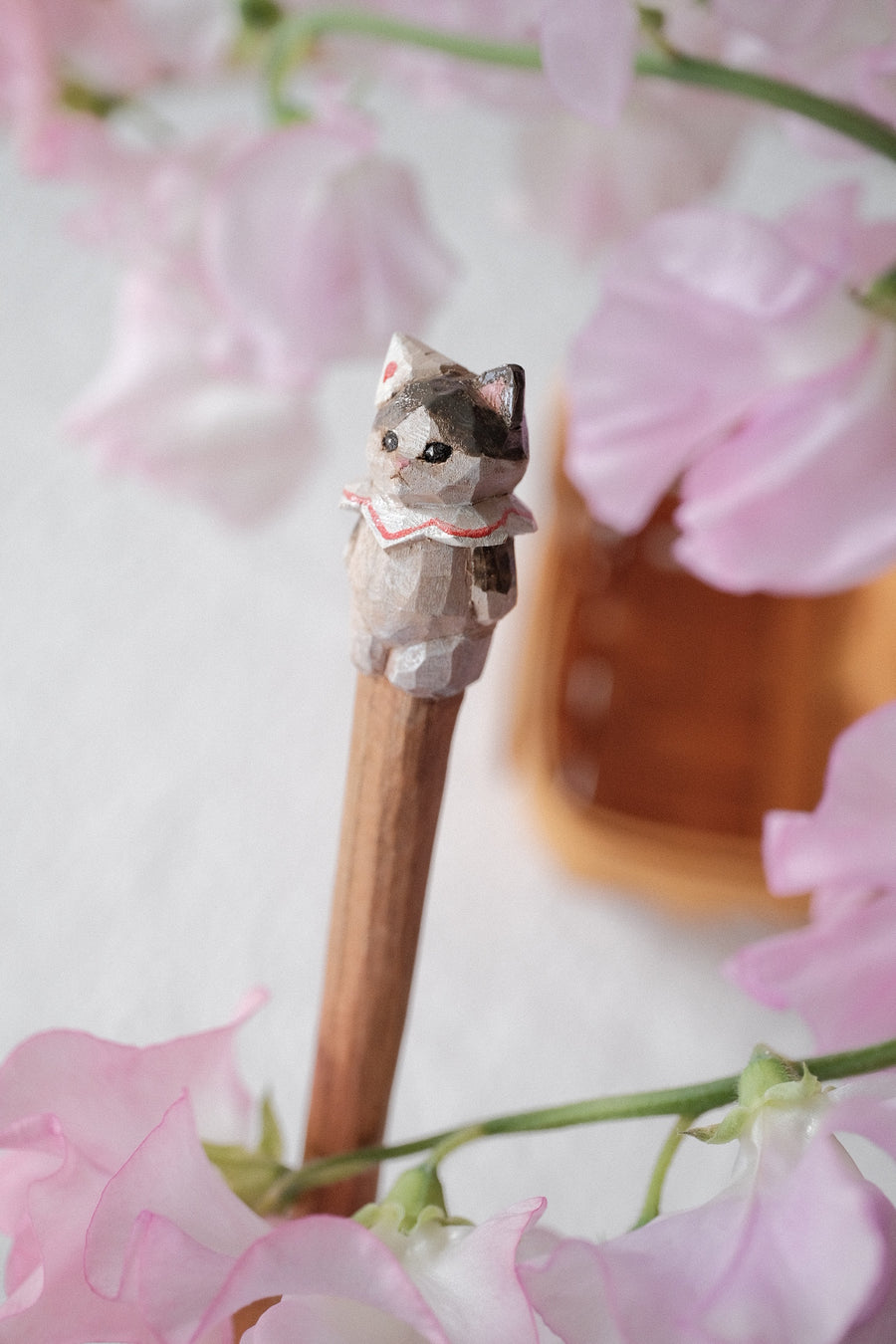 Ayataro Large Spoon - Cat with White Hat - aya10