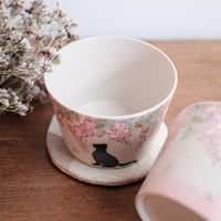 Baizhi Studio- Wisteria Cat Coffee/Tea Cup